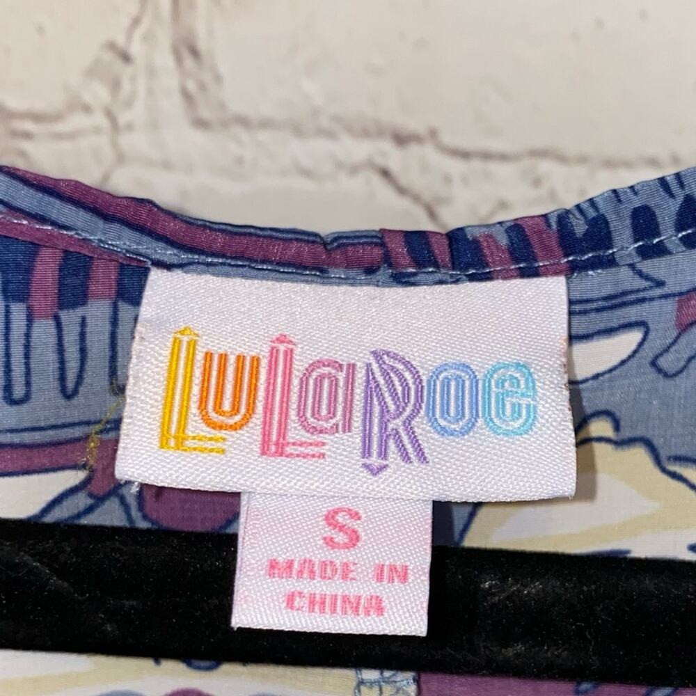 Lularoe Multicolored Patterned Open Front Kimono - image 3